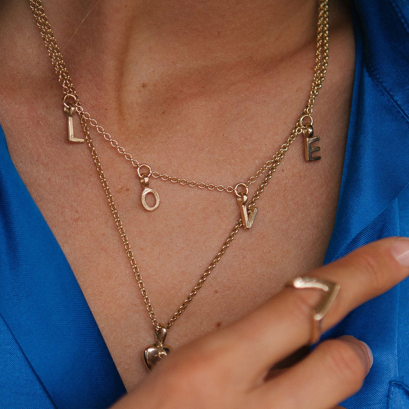 Gold Fixed Alphabet Necklace