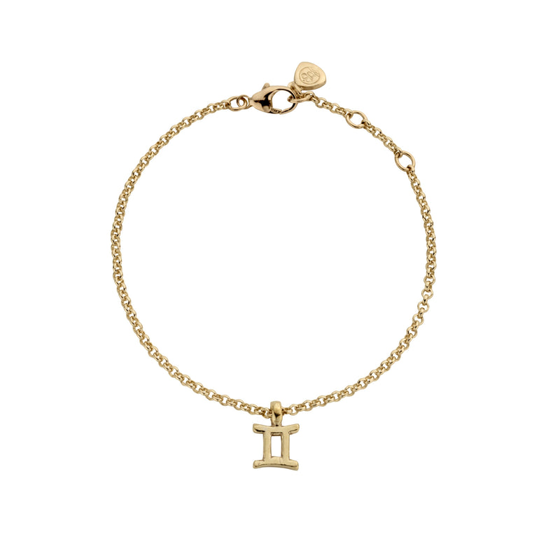 Gold Mini Gemini Horoscope Chain Bracelet