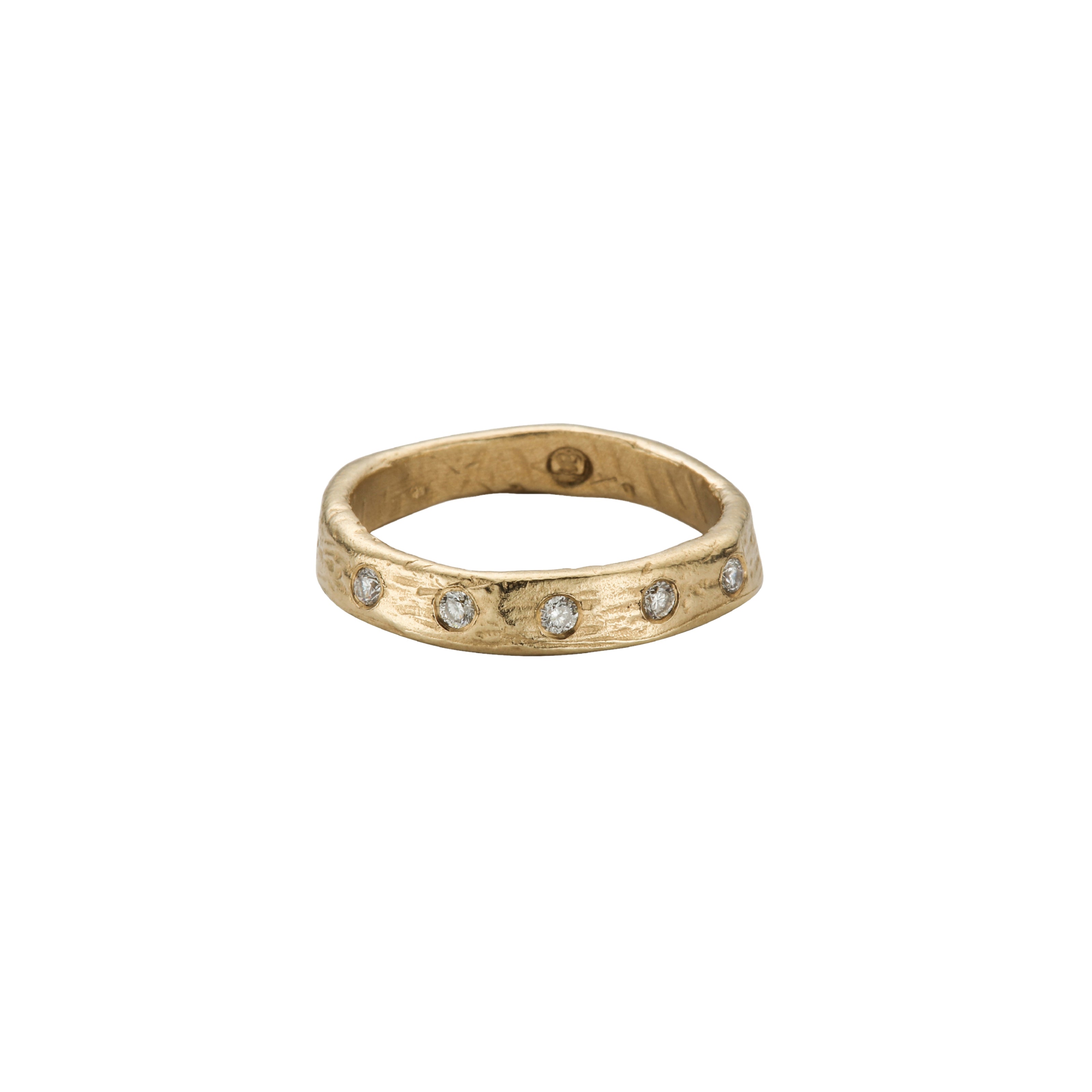 Gold 5 Diamond Midi Posey Ring