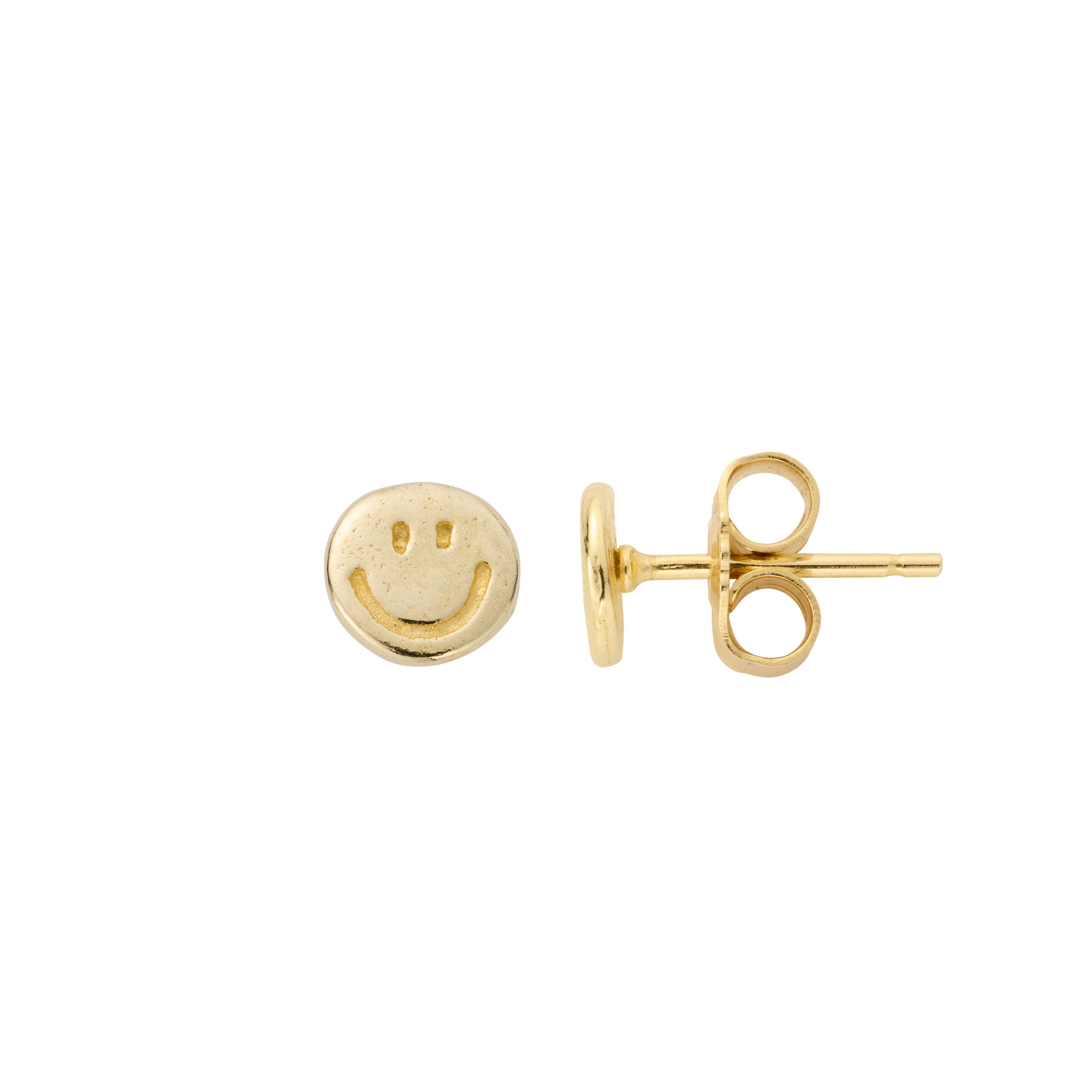 Gold Little Smiley Ear Charm Set