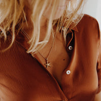 Gold Medium Starfish Necklace