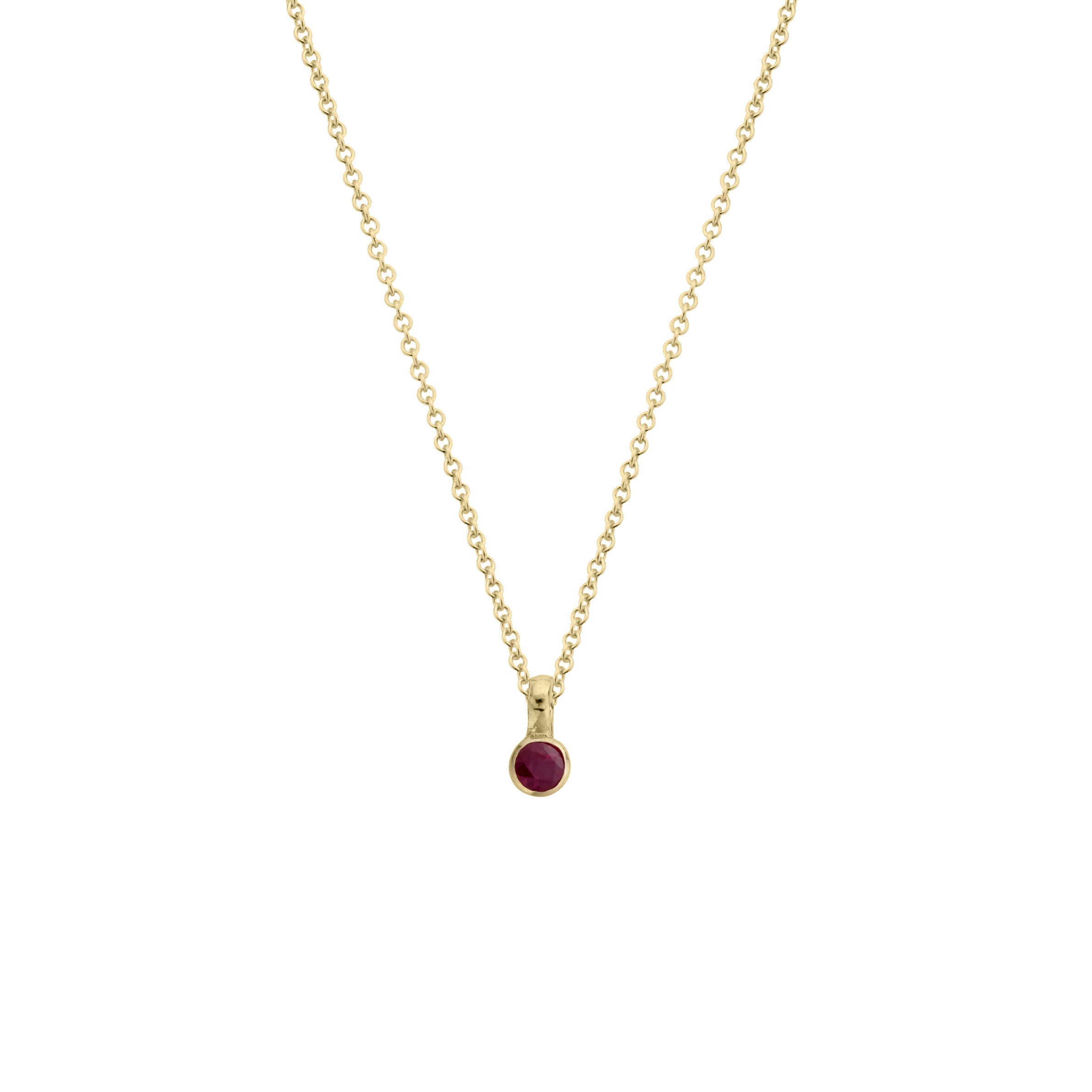 Gold Mini Ruby Necklace – Daniella Draper