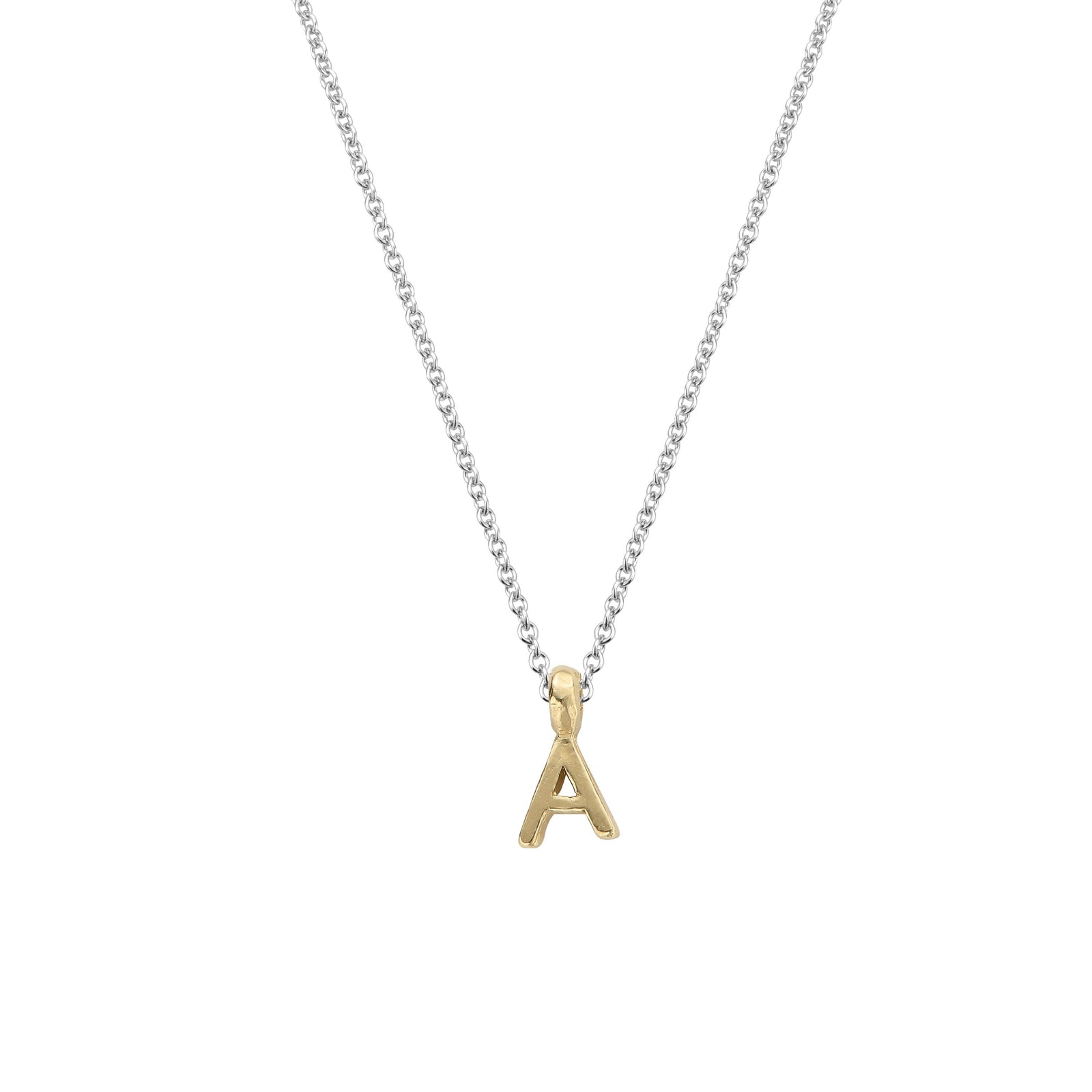 Silver & Gold Mini Alphabet Necklace