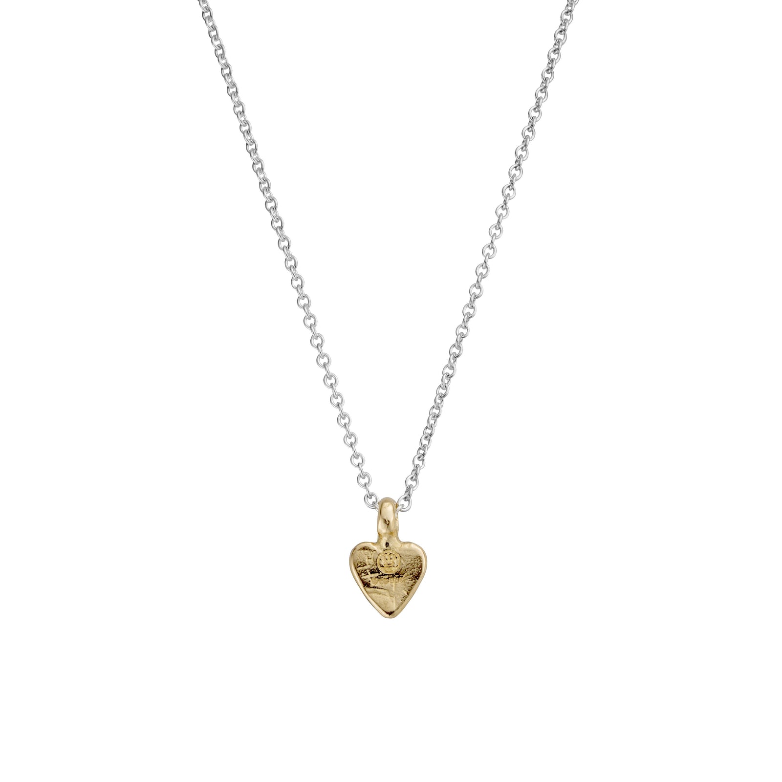 Silver & Gold Baby Heart Necklace