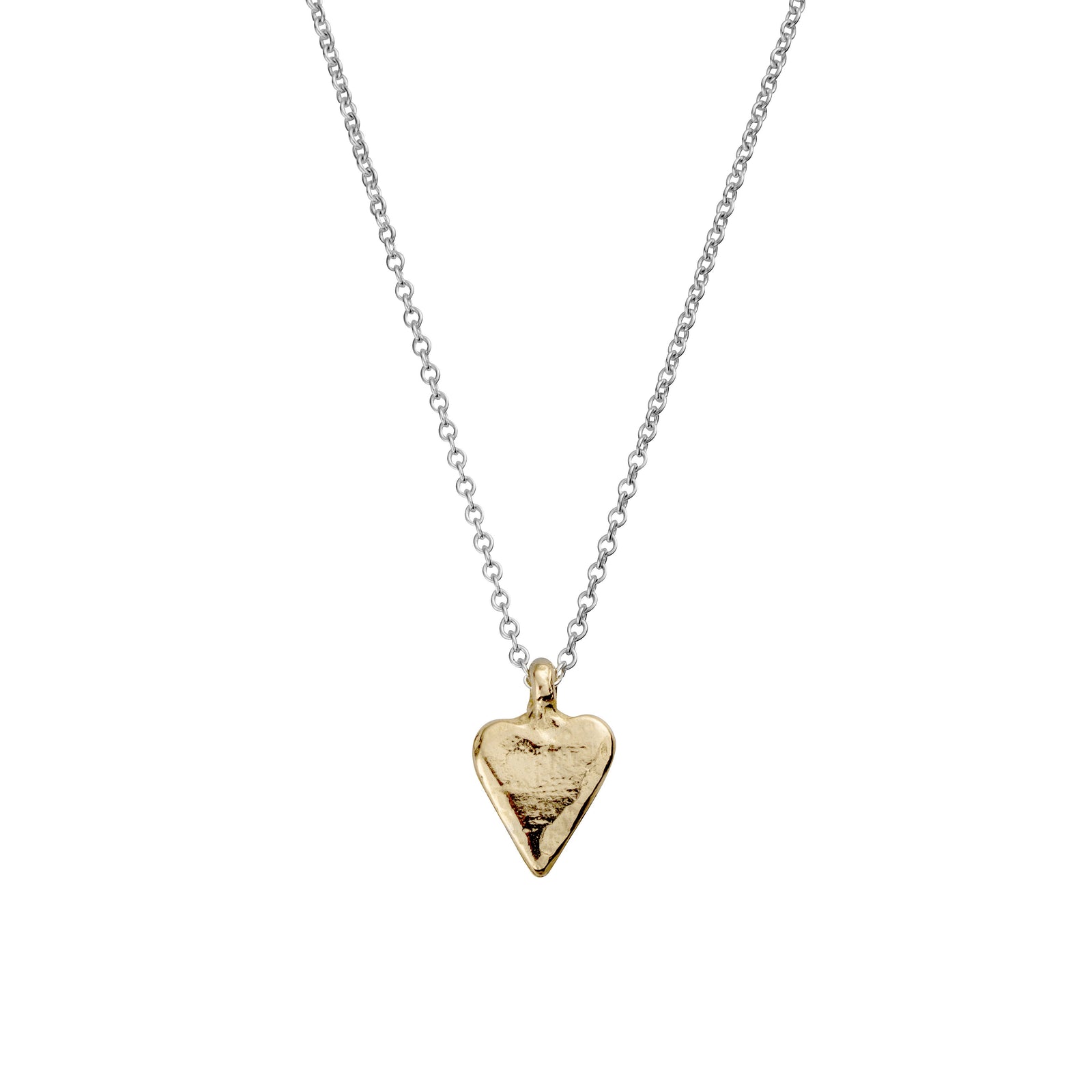 Silver & Gold Mini Heart Necklace