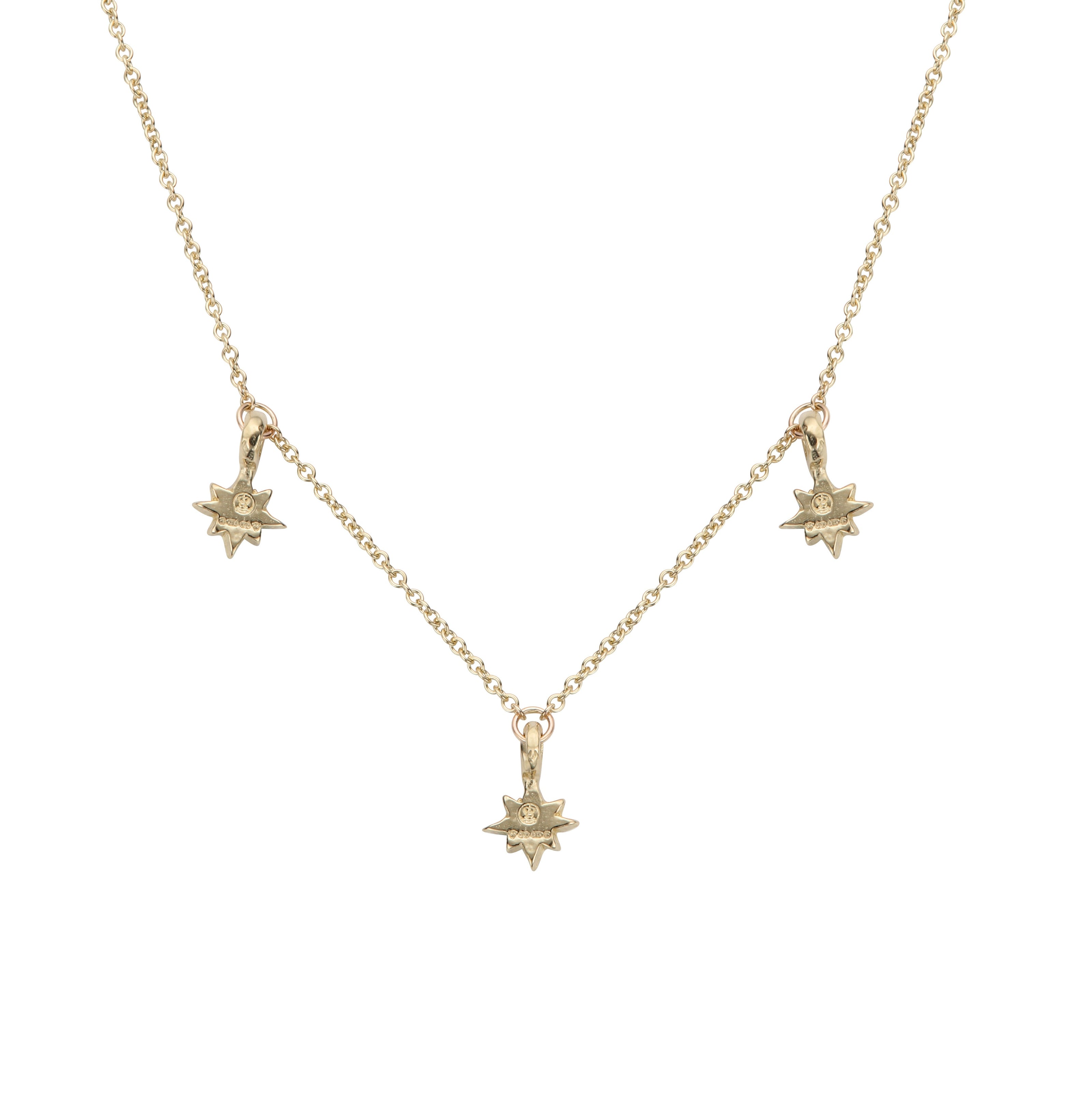 Gold Three Baby North Star Necklace