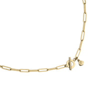 Gold Pavé Set Diamond Medium Crescent Moon Trace Chain Necklace