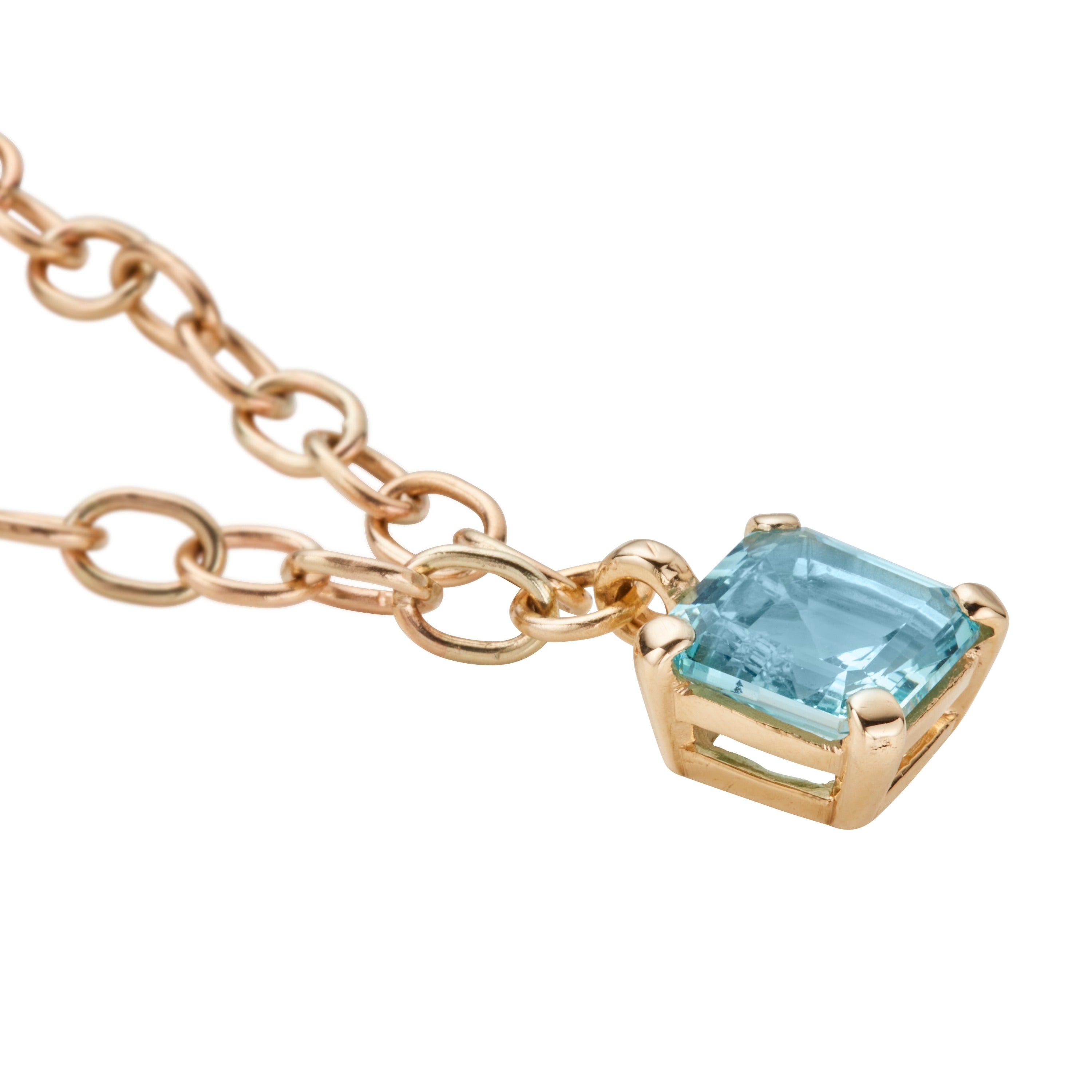 WATER OF THE SEA Gold Aquamarine Necklace