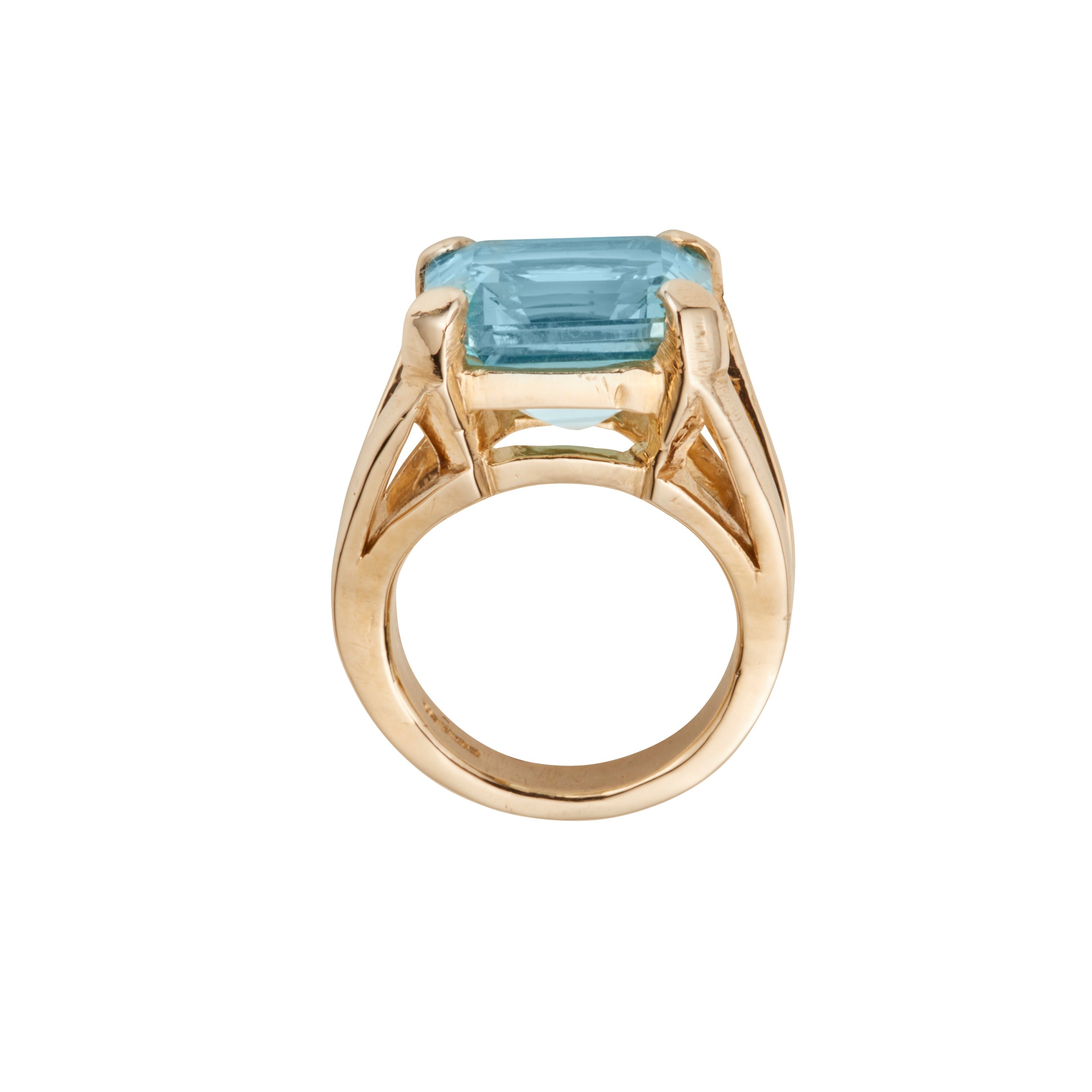 WATER OF THE SEA Gold Aquamarine Ring
