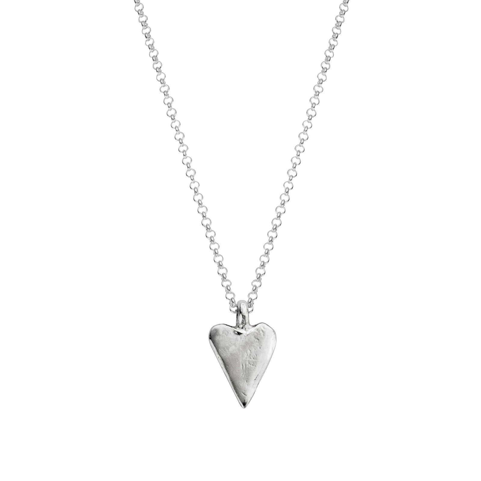 Silver Medium Heart Necklace