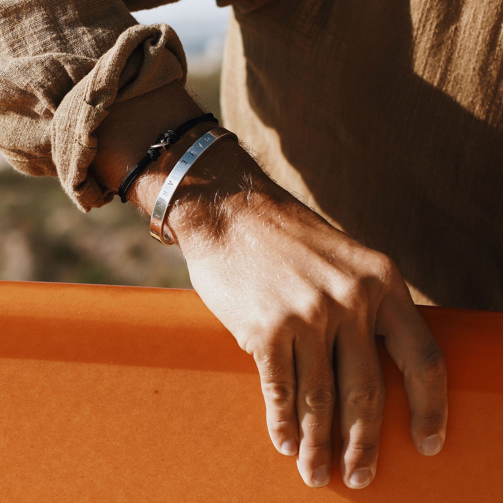 Men's Silver Luxury Signature Bangle