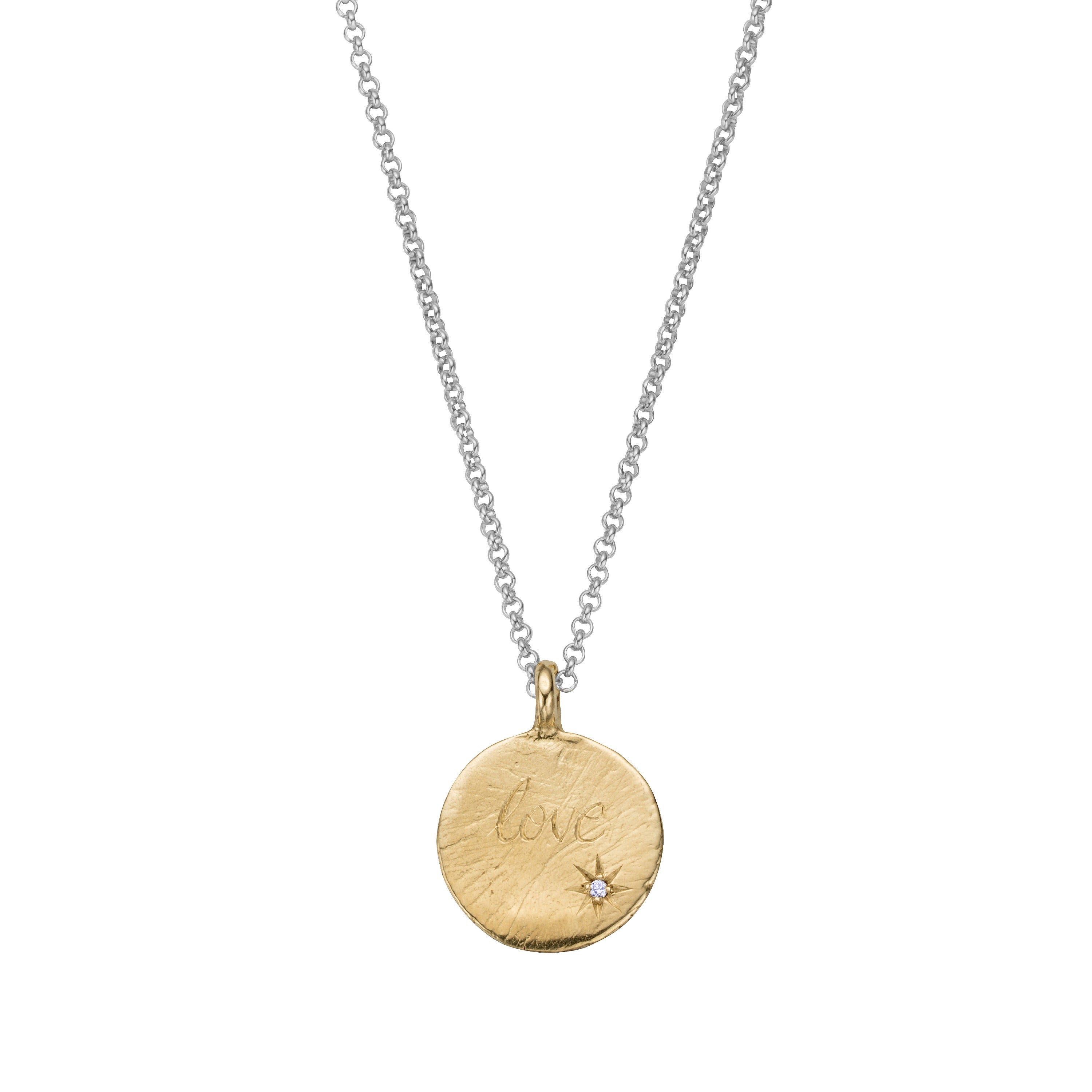 Silver Gold Diamond Midnight Moon Necklace – Daniella Draper