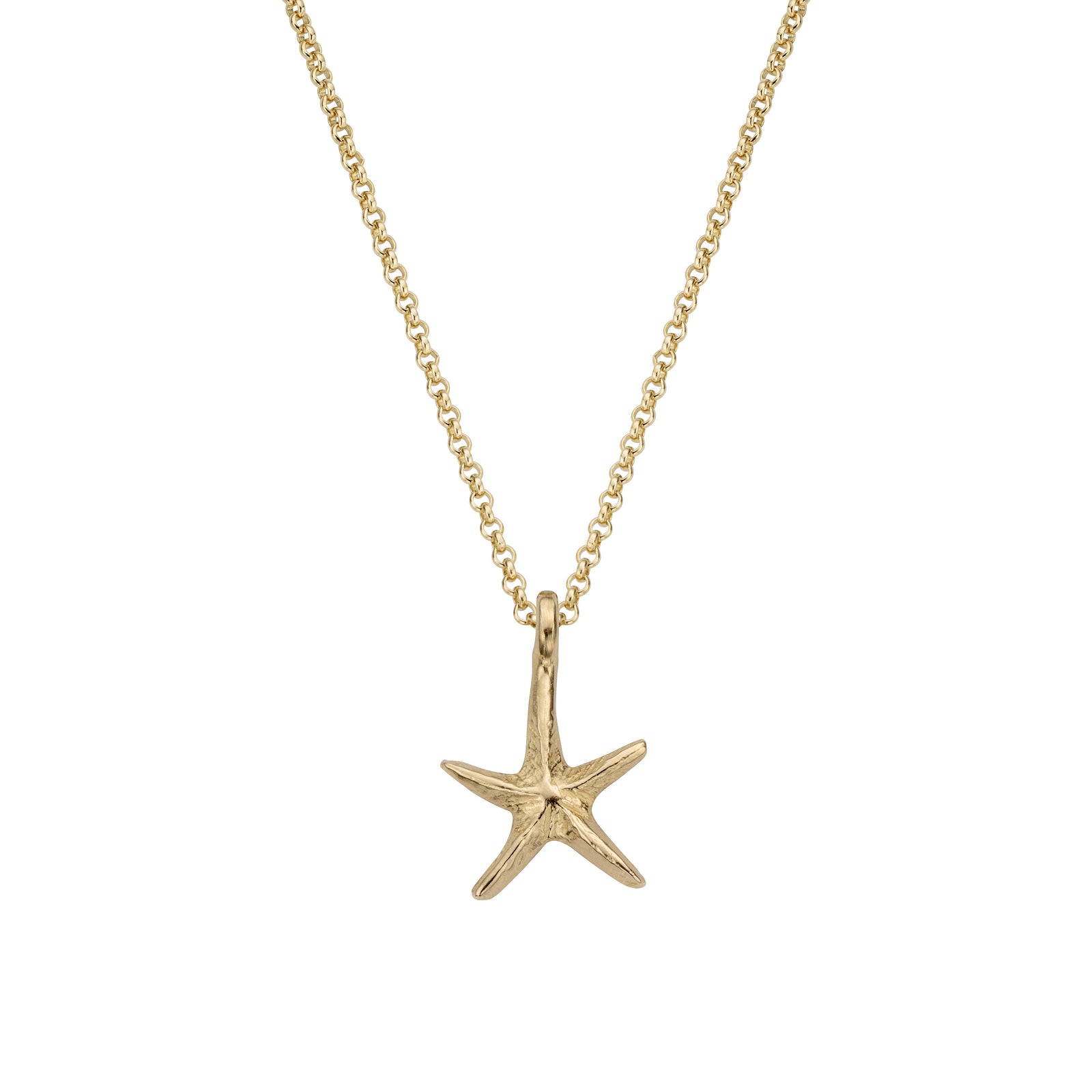 Gold Medium Starfish Necklace