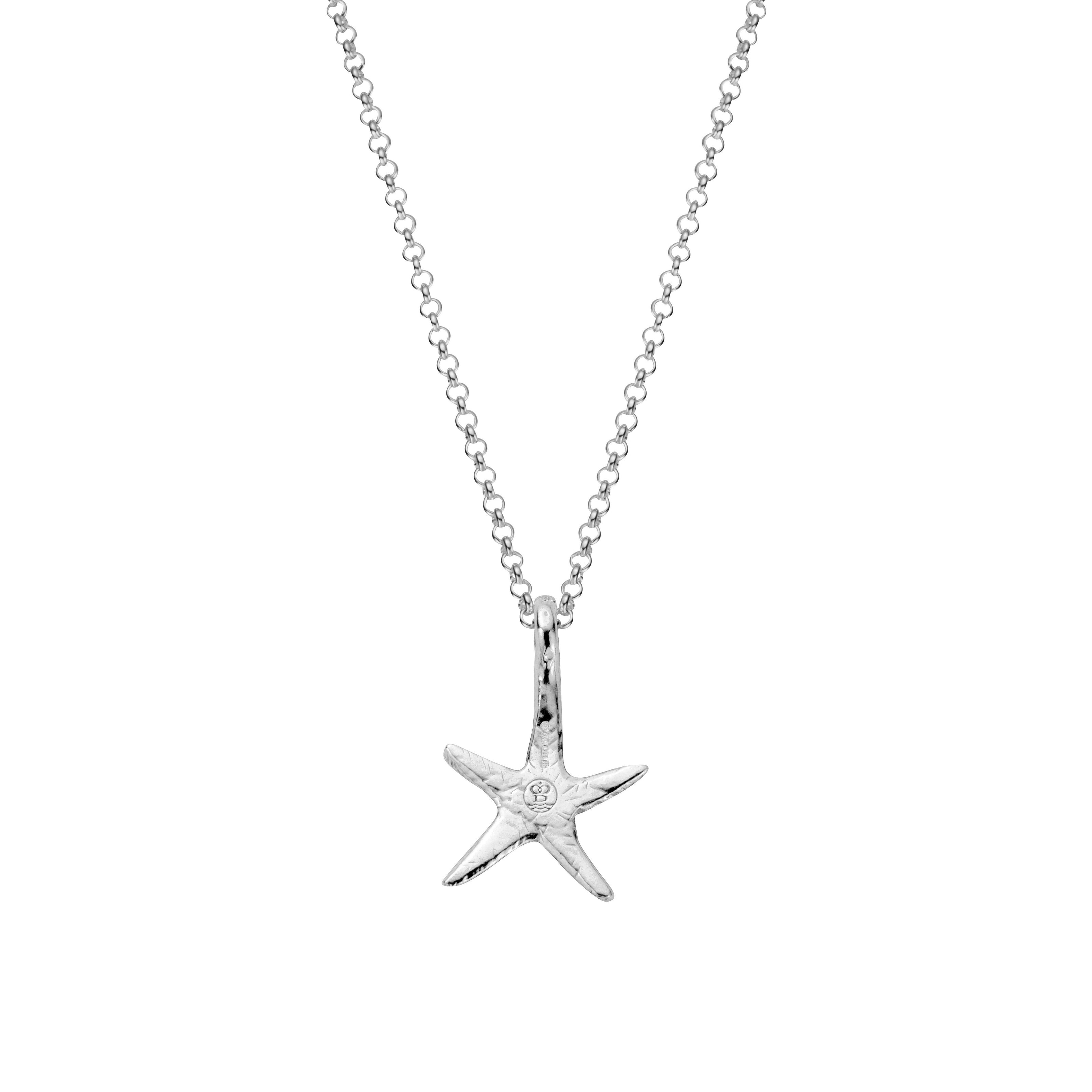 Silver Medium Starfish Necklace