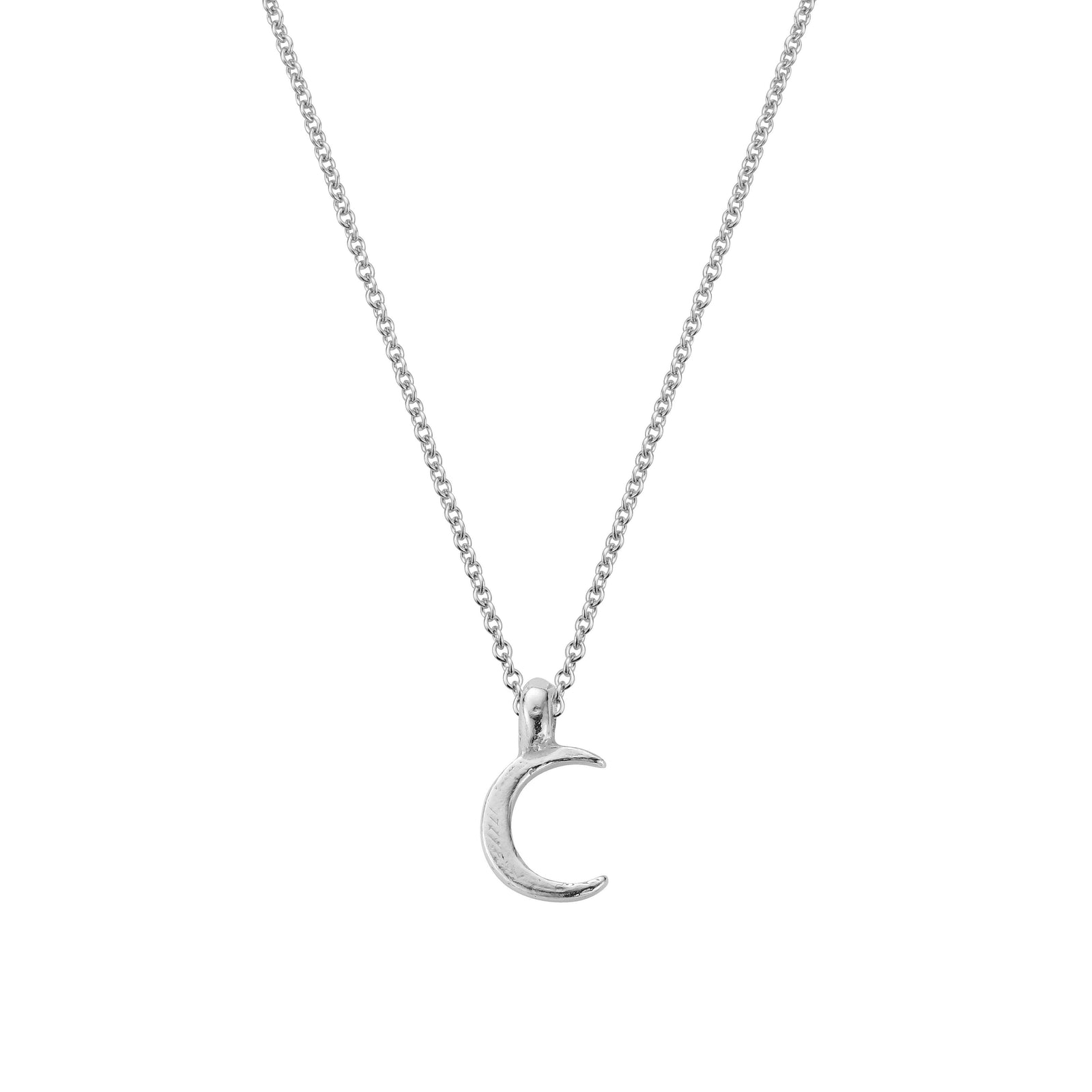 Silver Mini Crescent Moon Necklace