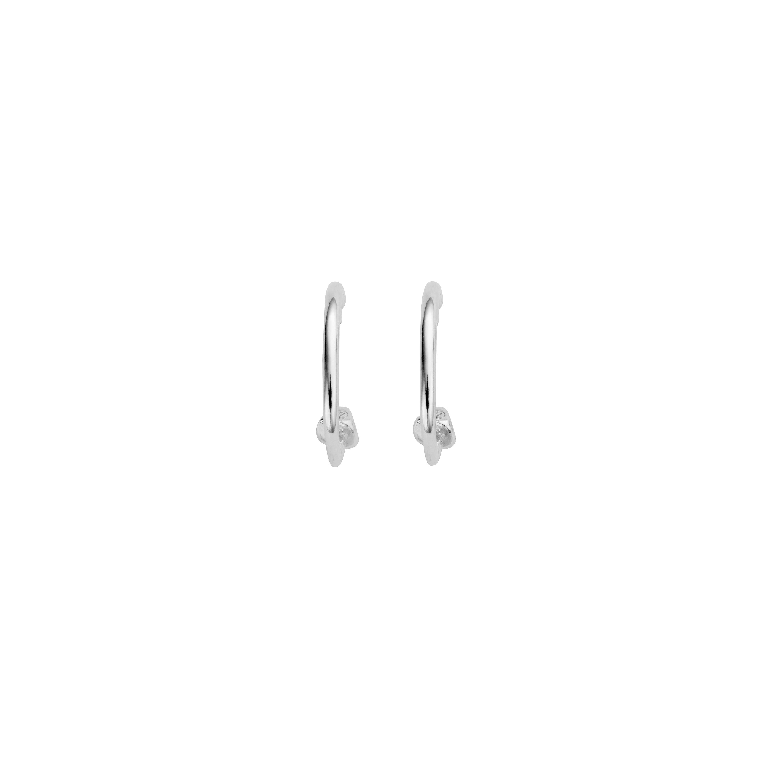 Silver Mini Cupid Hoop Earrings