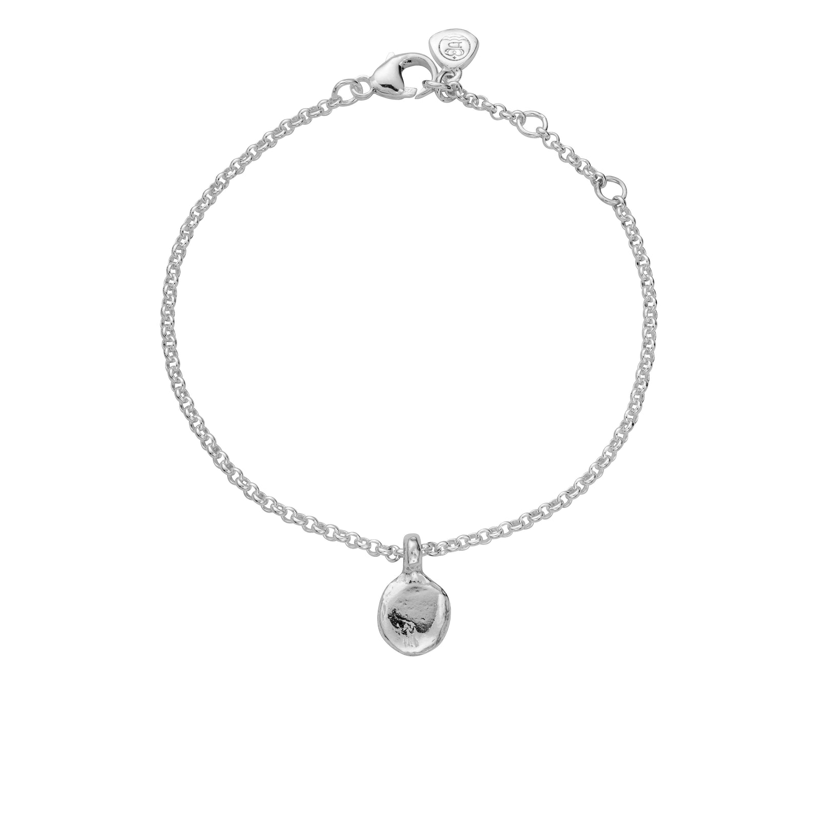 Silver Mini Disc Chain Bracelet