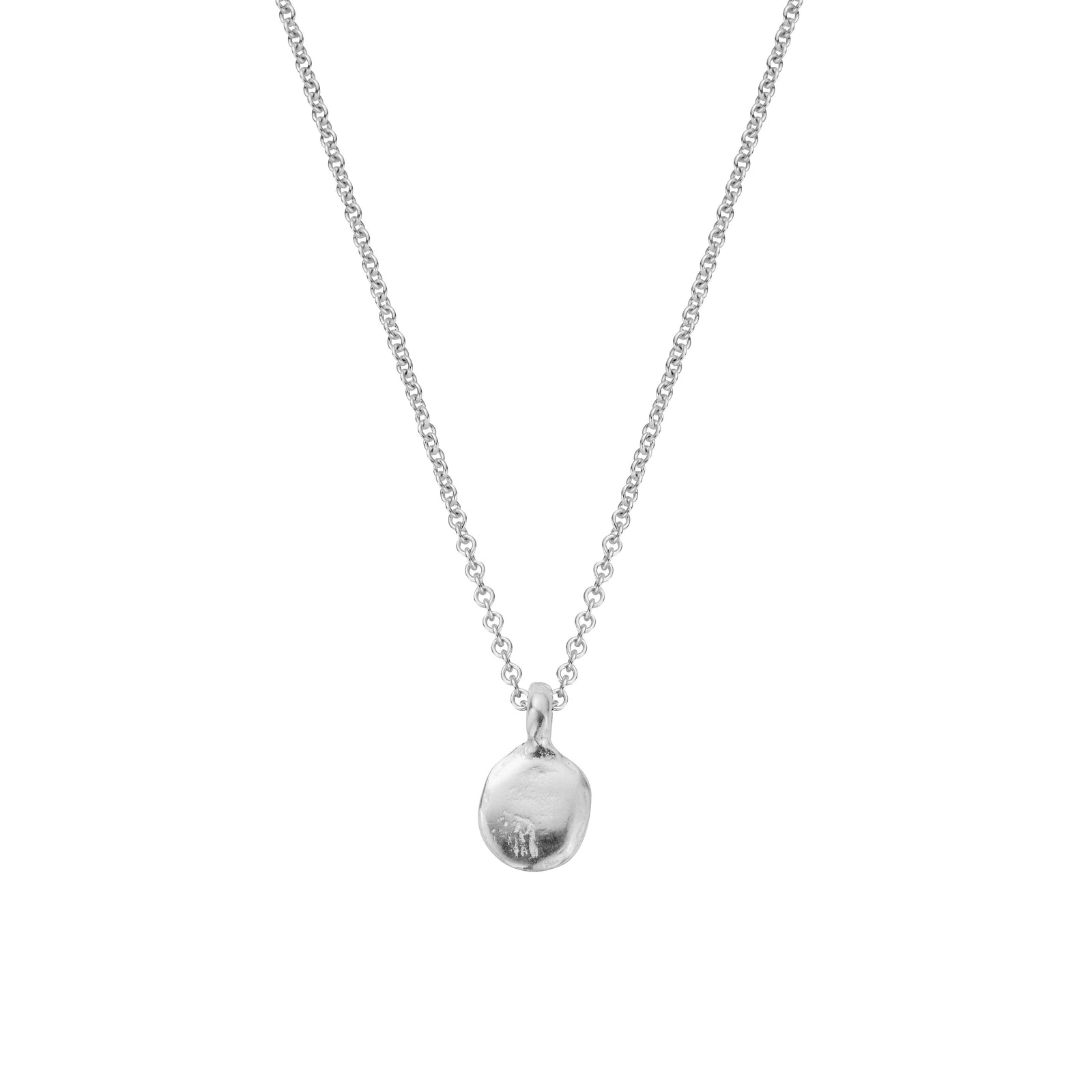 Silver Mini Disc Necklace