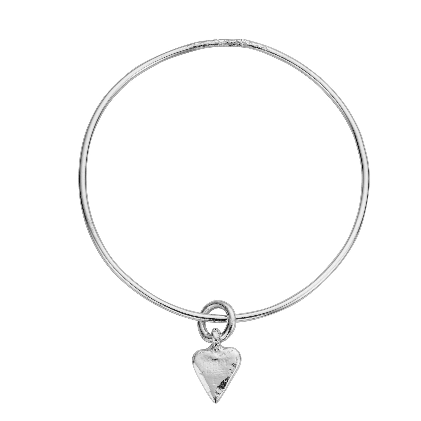 Silver Mini Heart Bangle