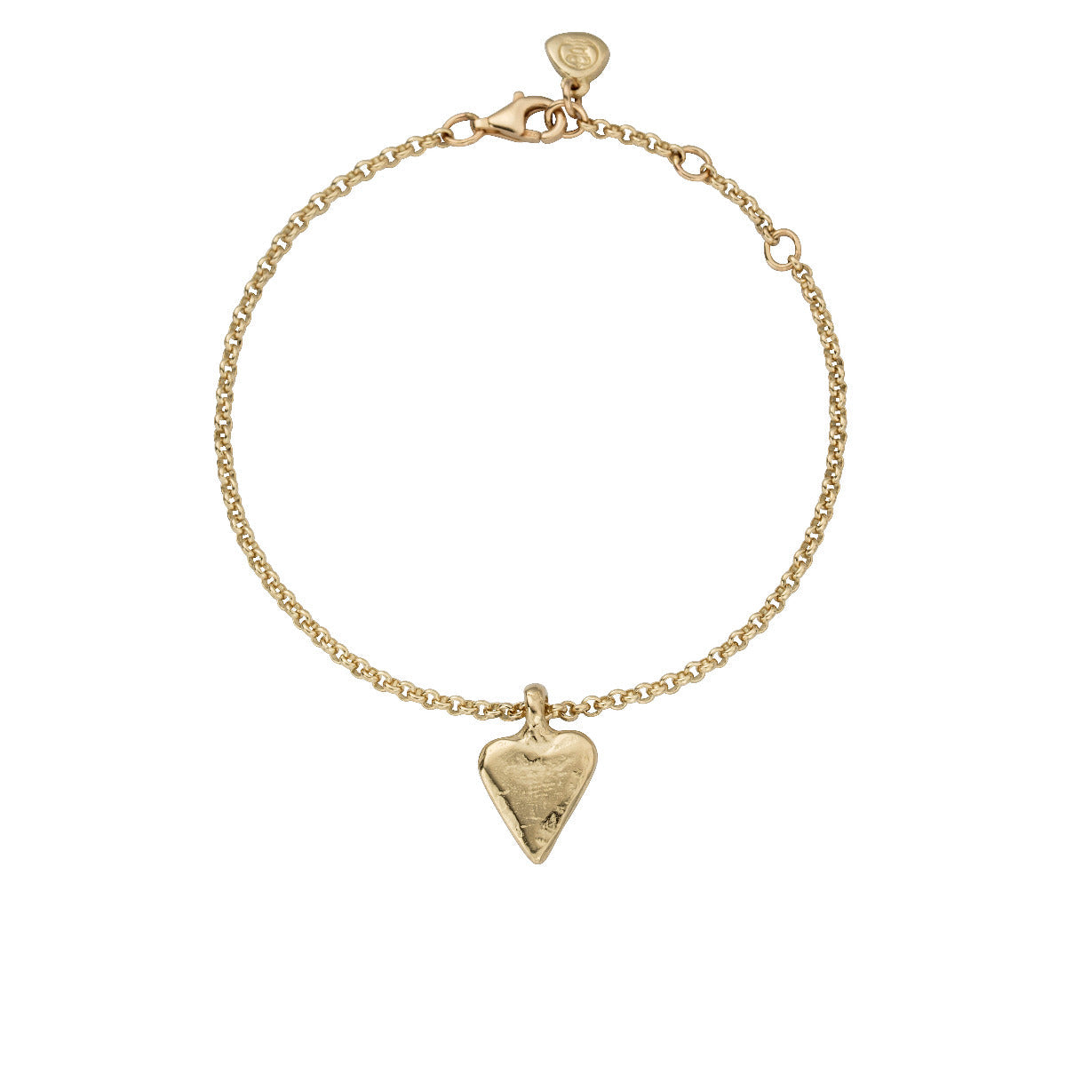 Gold Mini Heart Chain Bracelet