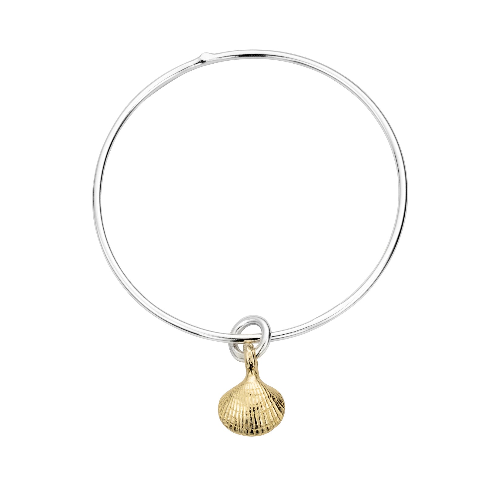 Silver & Gold Mini Shell Bangle