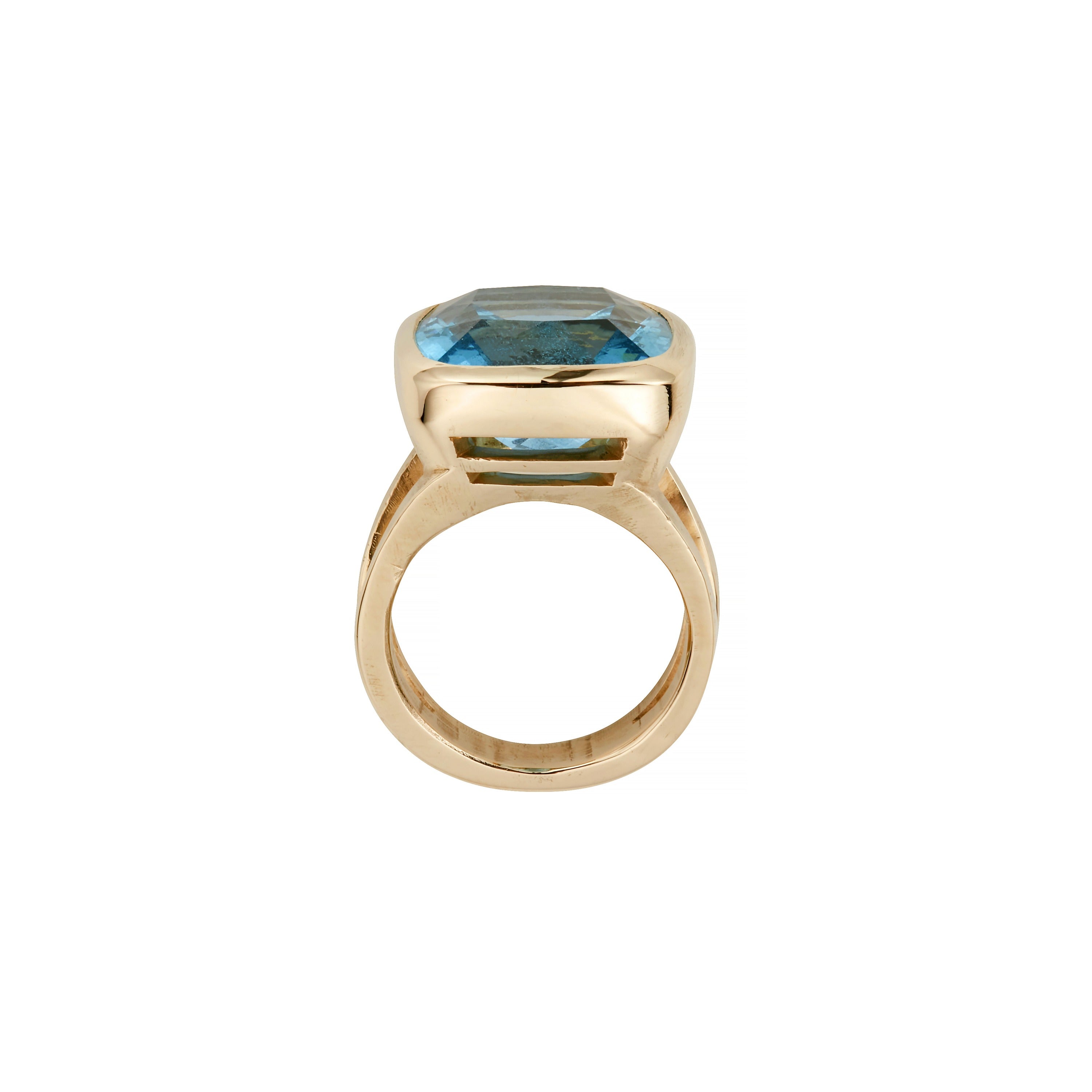 MIRIAM Gold Aquamarine Ring