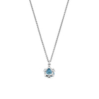 NILAK White Gold Aquamarine & Diamond Necklace