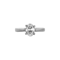 'The Story' Platinum Oval 1ct Natural Diamond Claw Engagement Ring