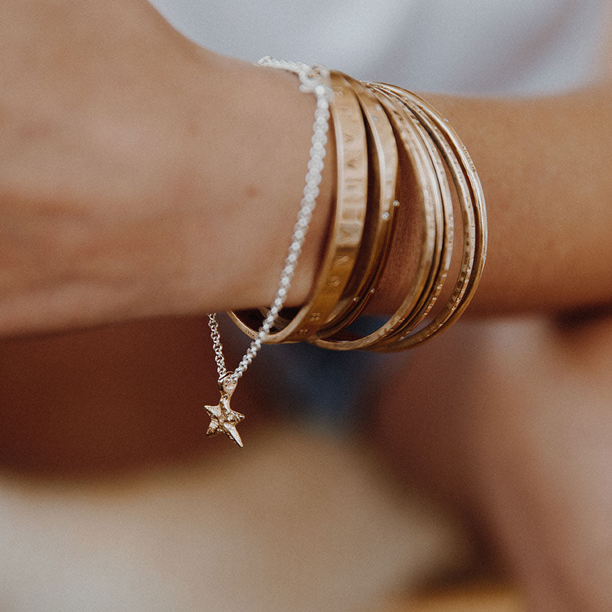 Silver & Gold Mini Star Chain Bracelet