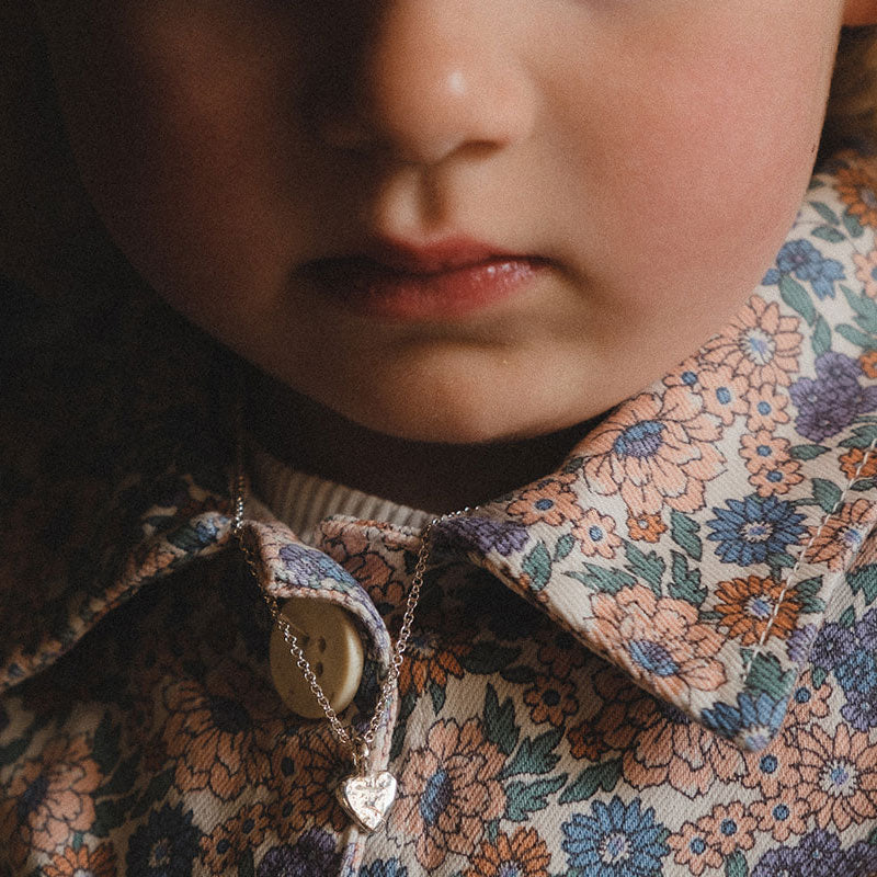 Children's Silver Baby Heart Necklace