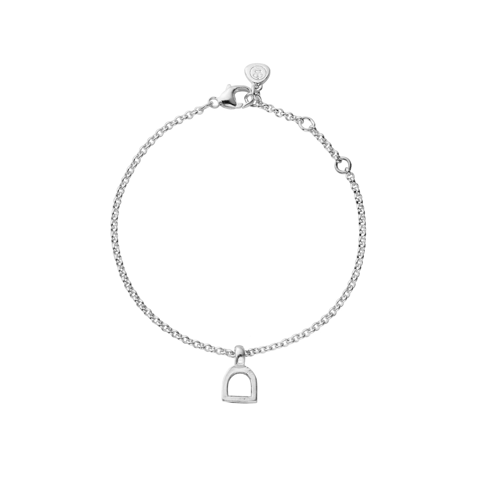 Silver Baby Stirrup Chain Bracelet