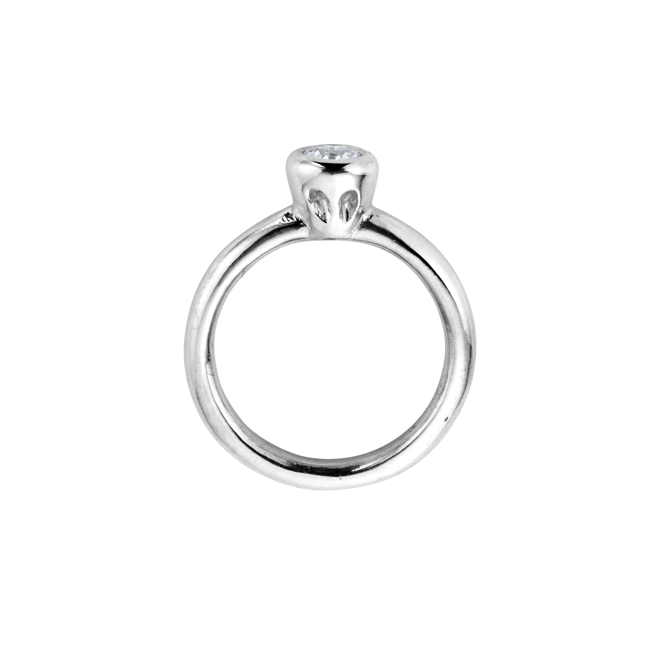 Silver Diamond Signature Engagement Ring