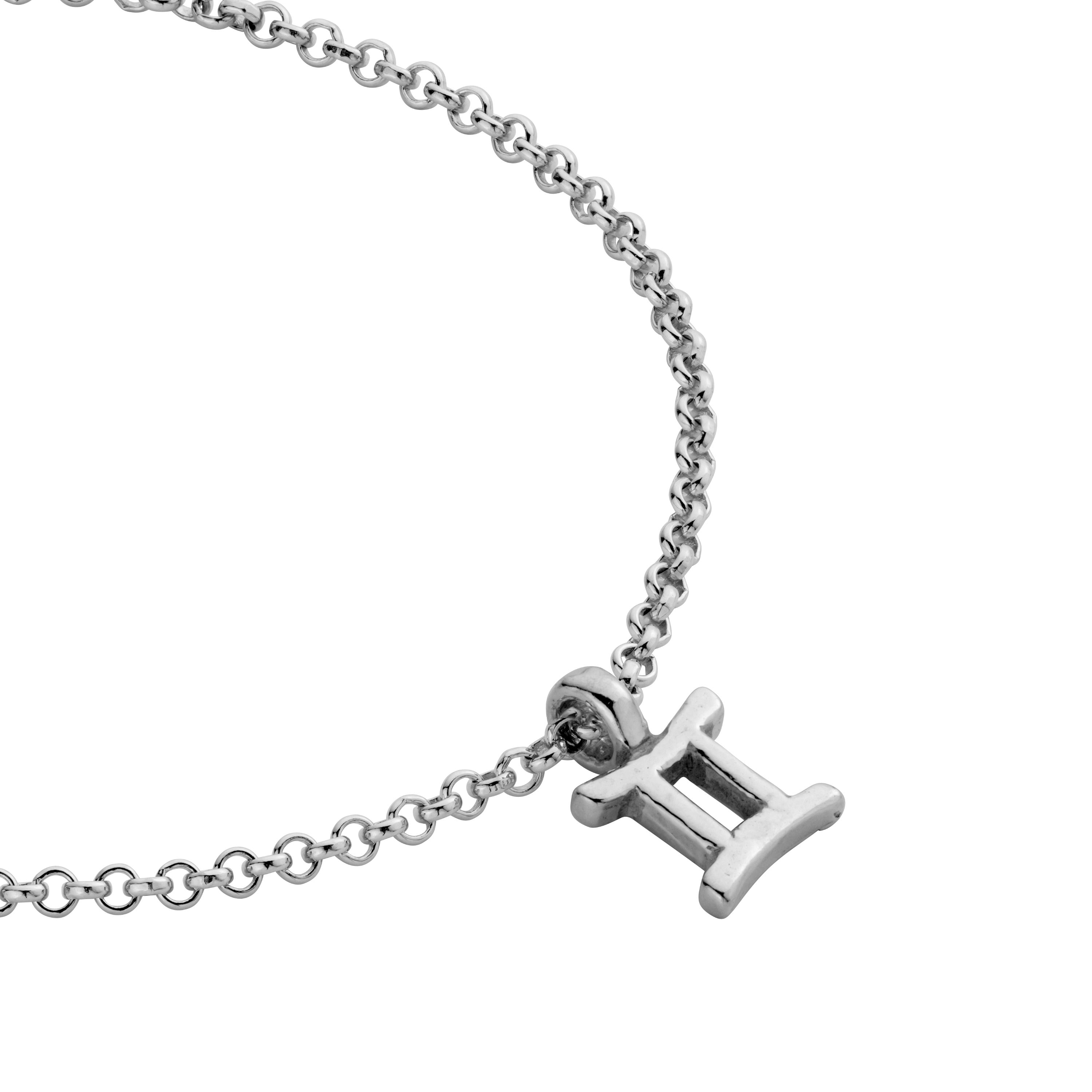 Silver Mini Gemini Horoscope Chain Bracelet
