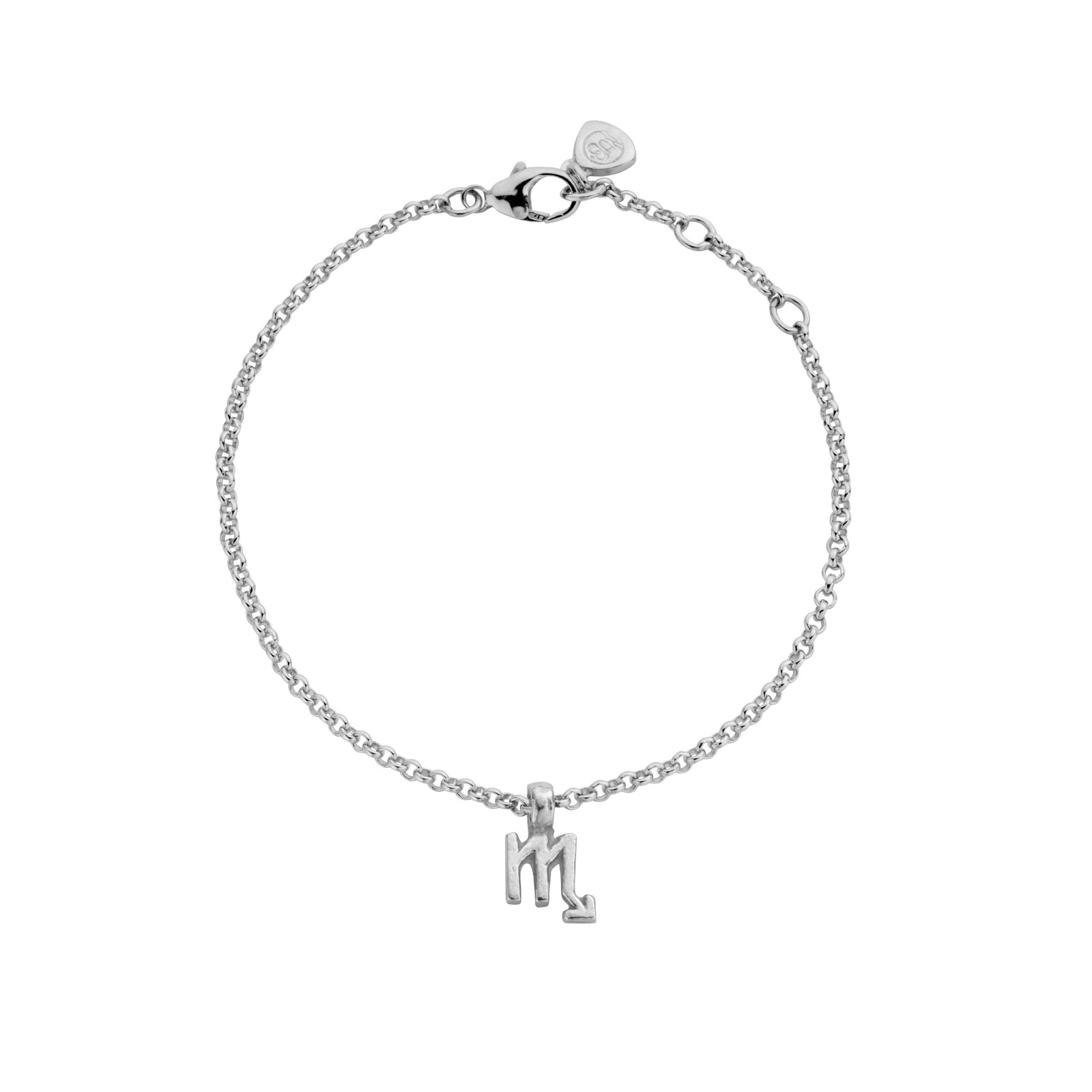 Silver Mini Scorpio Horoscope Chain Bracelet
