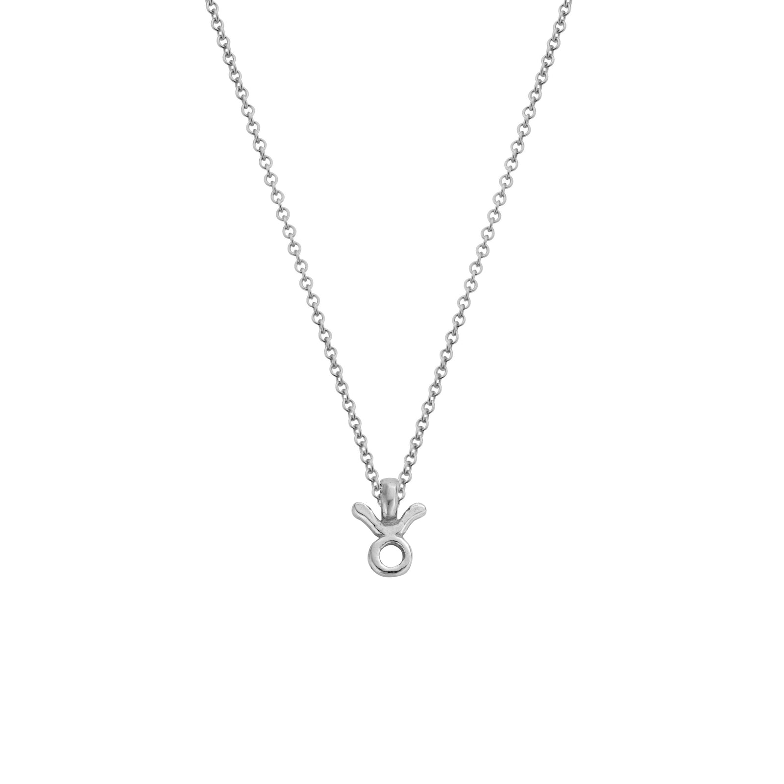 Silver Mini Taurus Horoscope Necklace