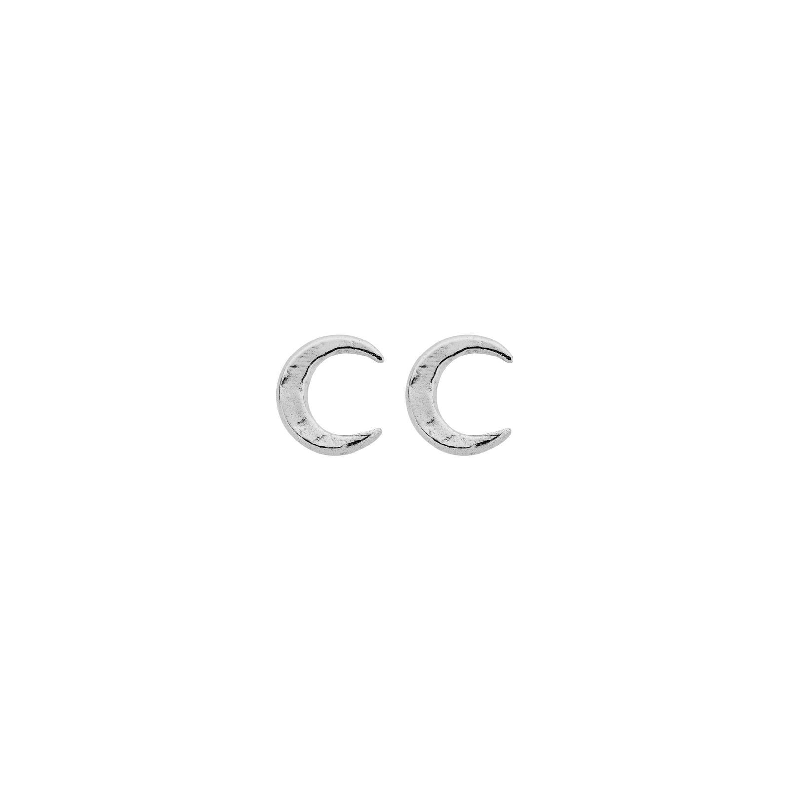 Silver Tiny Moon Ear Charm