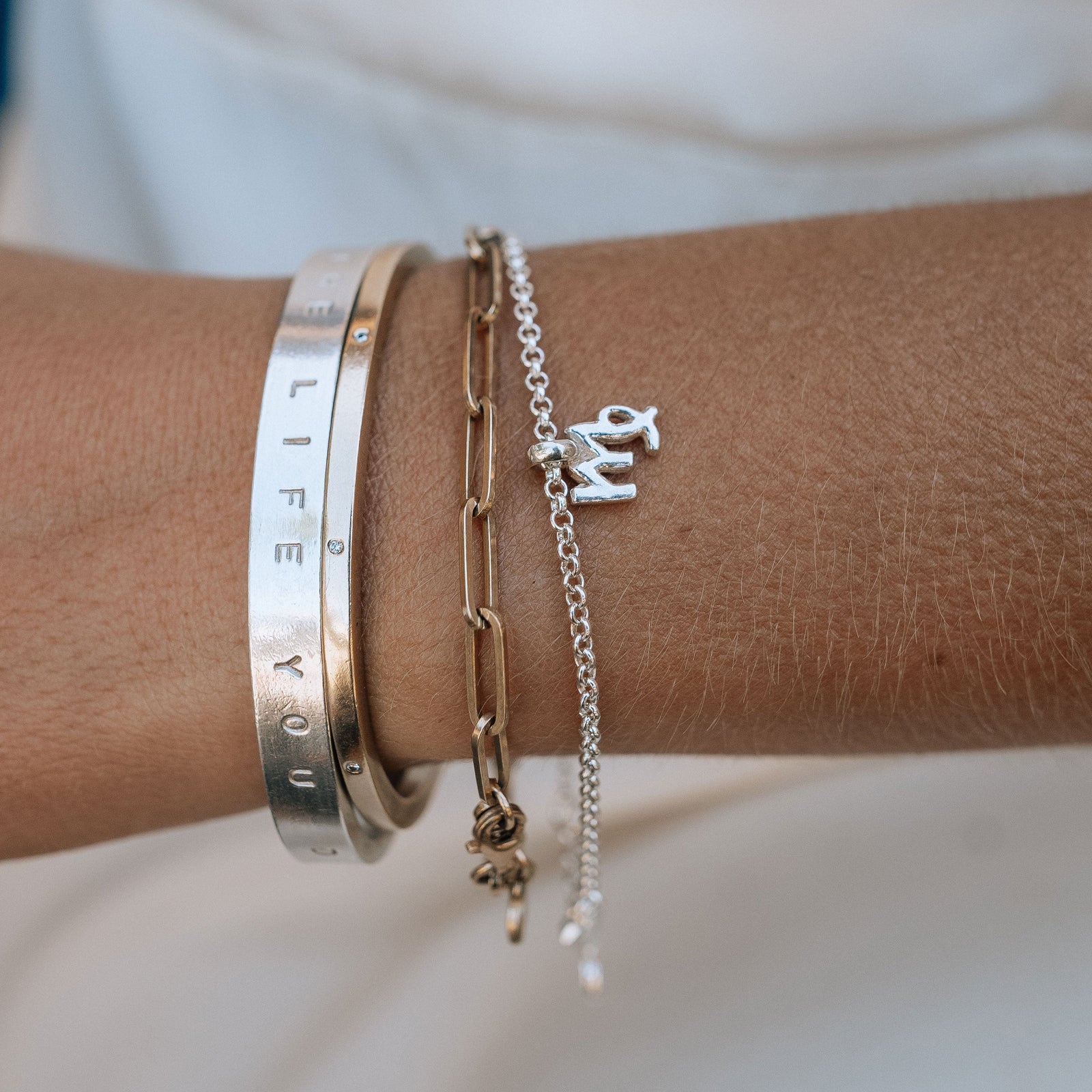 Silver Mini Virgo Horoscope Chain Bracelet