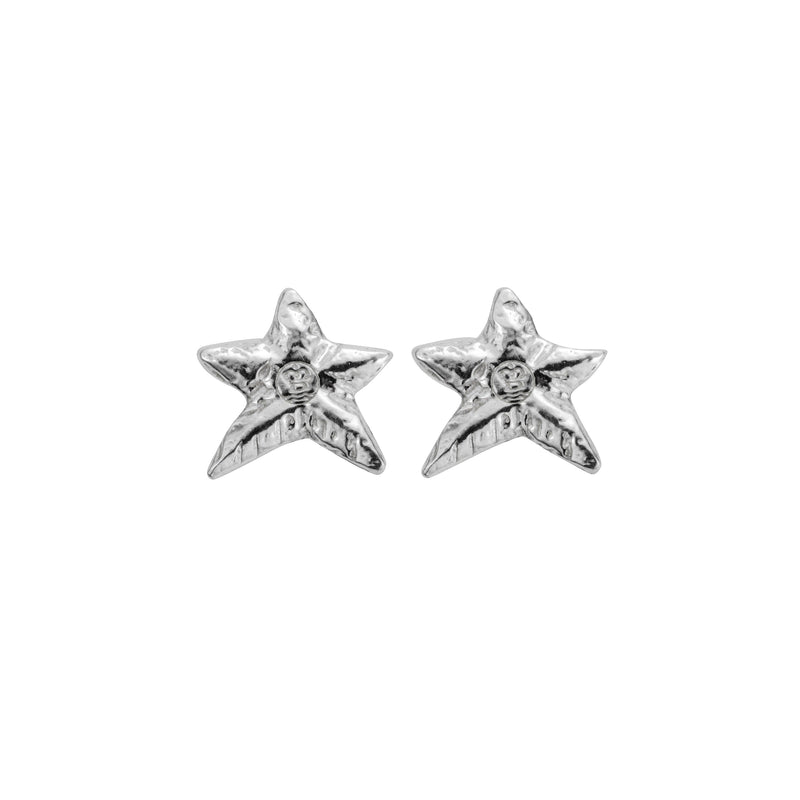 Silver Mini Star Stud Earrings