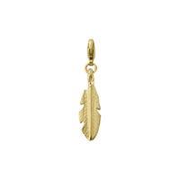 Gold Medium Feather Lobster Charm
