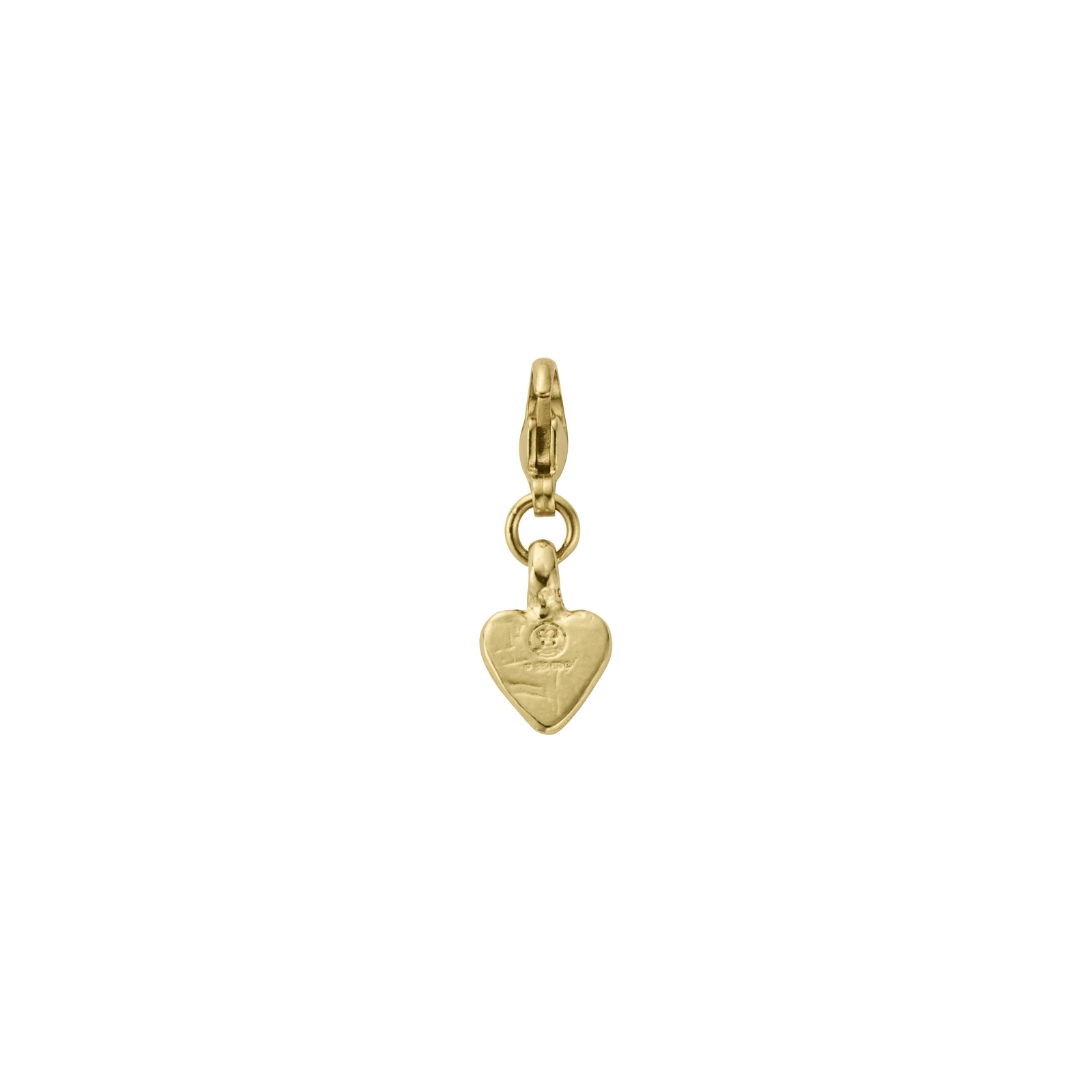 Gold Baby Heart Lobster Charm
