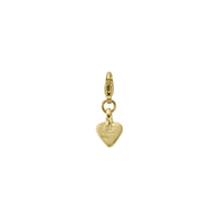 Gold Baby Heart Lobster Charm