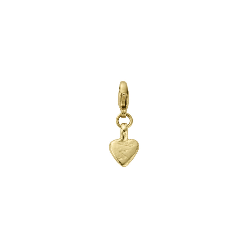 Gold Baby Heart Lobster Charm