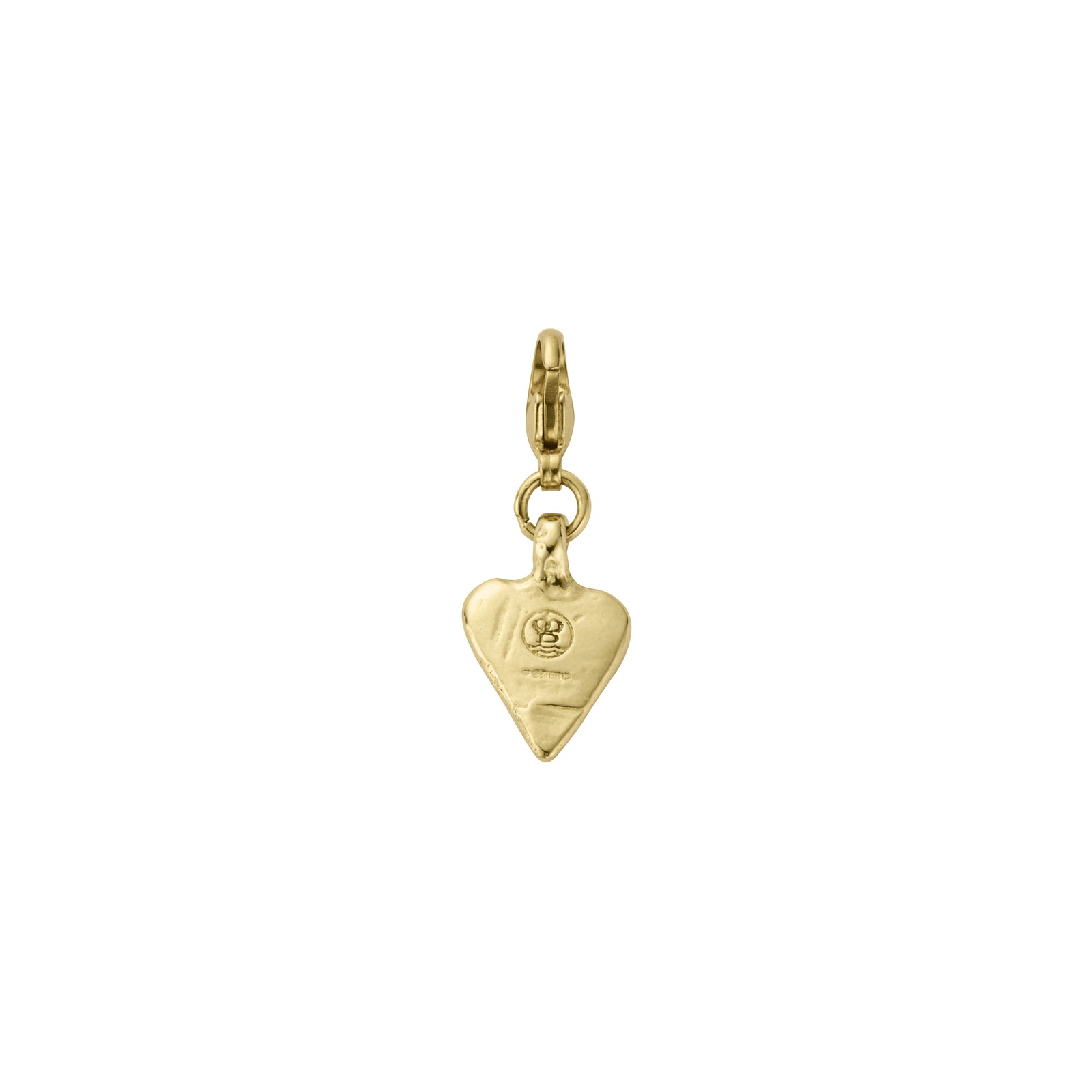 Gold Mini Heart Lobster Charm