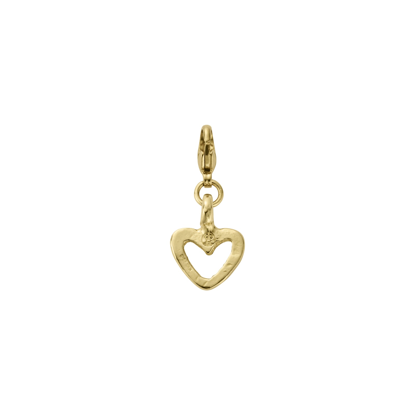 Gold Mini Open Heart Lobster Charm