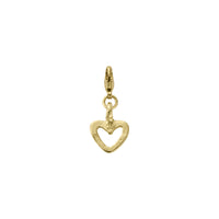 Gold Mini Open Heart Lobster Charm