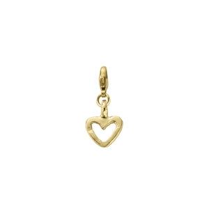 Gold Mini Open Heart Lobster Charm