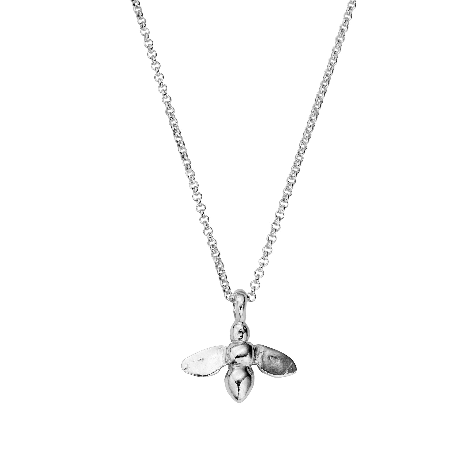 Silver Large Honey Bee Necklace