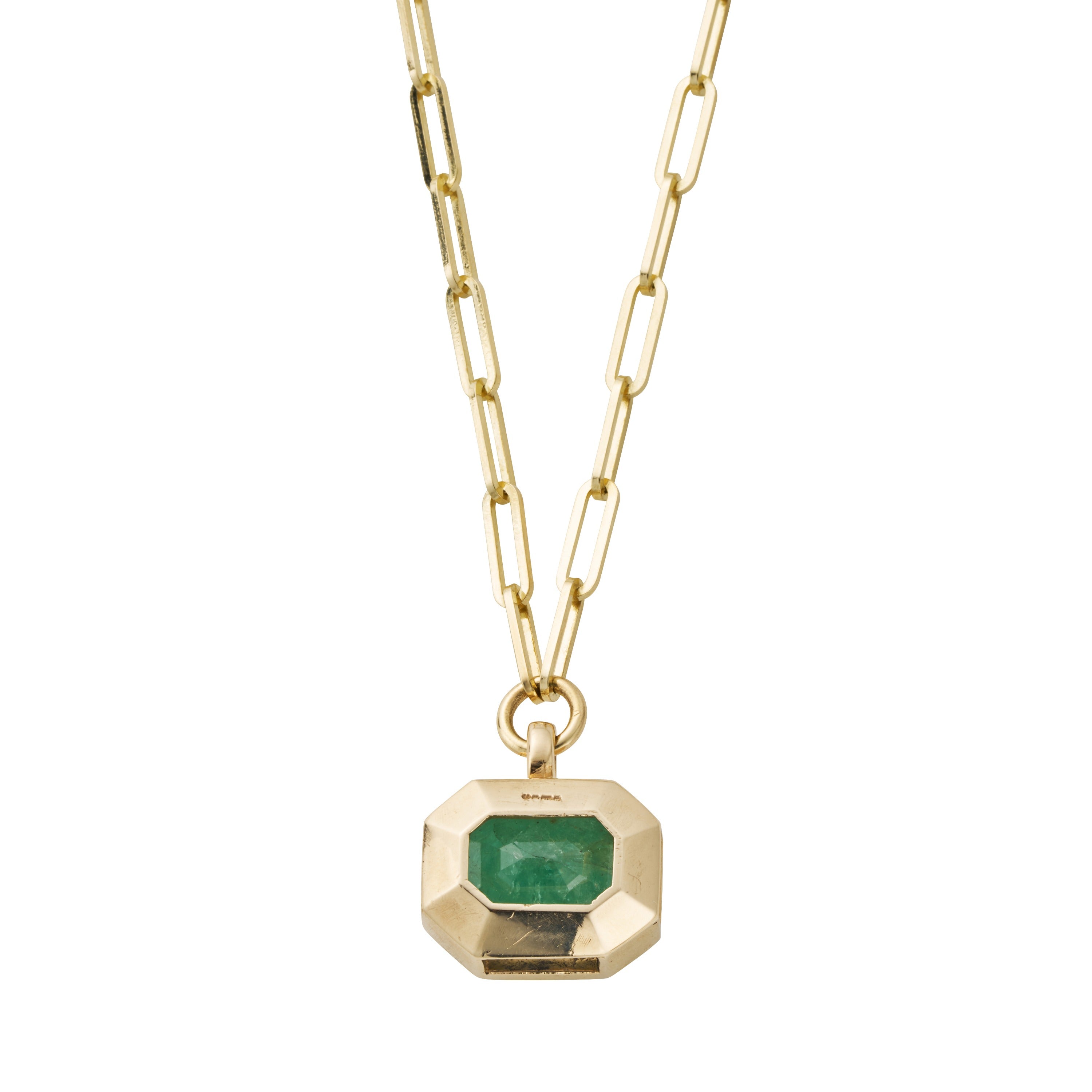 VERITY Gold Emerald Trace Chain Necklace