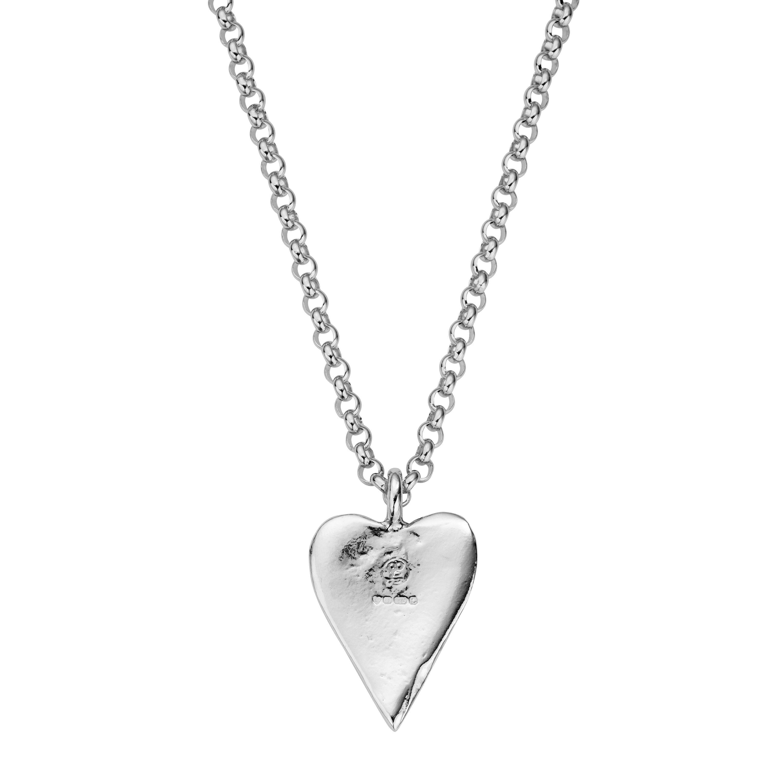 White Gold Maxi Heart Necklace