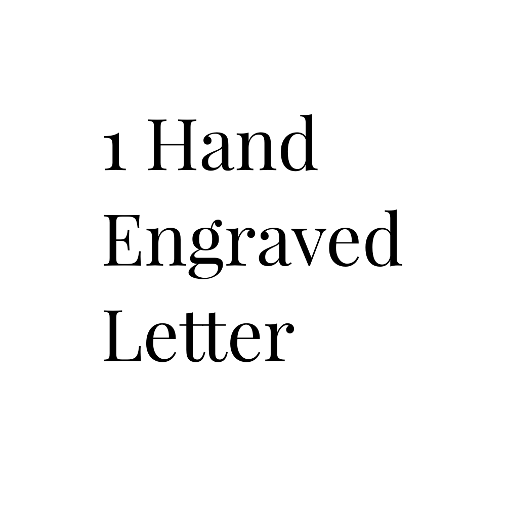1 Hand Engraved Letter